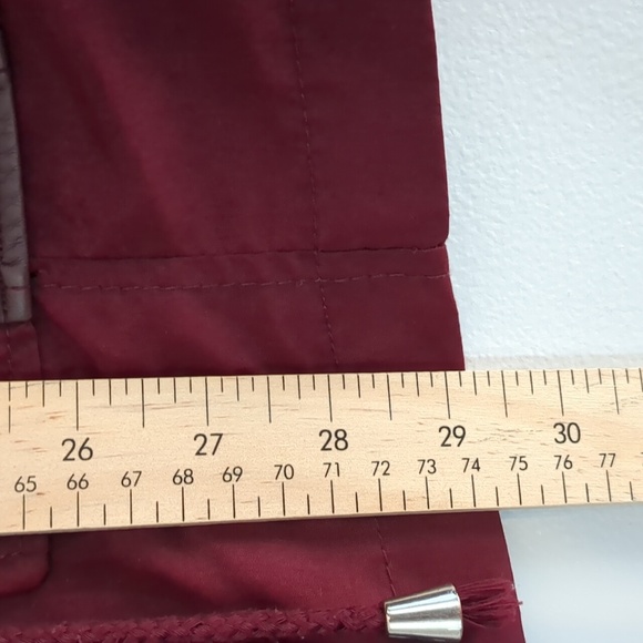 Miss London Burgundy Utility Jacket Womens Medium Hooded Weather-Resistant - Picture 8 of 9